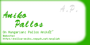 aniko pallos business card